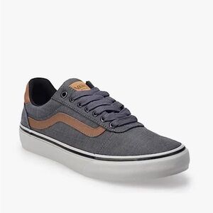 Vans Ward DX Deluxe Textile - Lace-up - Low Cut- Boys Size 13 Grey